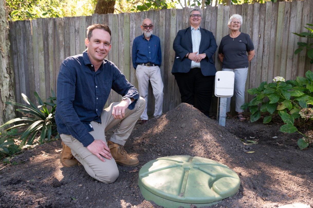 View of Ha rkaway residents switch from septic to sewer | South East Water